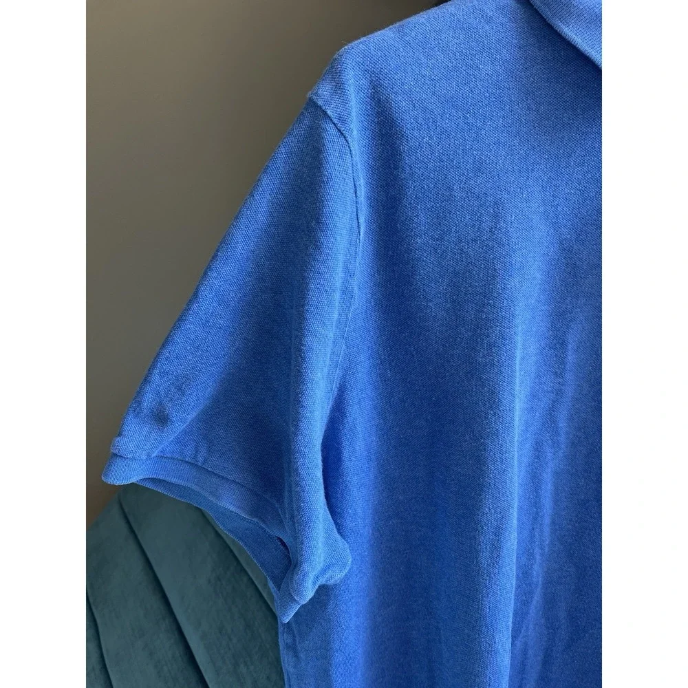 Polo Ralph Lauren XXL‎ Classic Fit Blue Shirt Orange Polo Player Embroidery